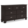 Covetown - Dark Brown - Dresser, 62" Wide
