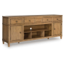 Sharlance - Light Brown - XL TV Stand With Fireplace Option
