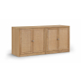 Vero - Solid Wood And Oak Veneer 2 Piece Sideboard/Buffet - Natural - Light Brown