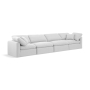 Indulge - Linen 4 Seat Modular Sofa, 140"