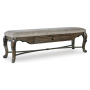 Maylee - Dark Brown - Upholstered Storage Bench