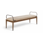 Cambria - Fabric Upholstered Bench - Beige / Brown