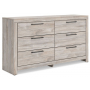 Broachmyn - Six Drawer Dresser - Gray, 58.7" Wide