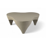 Bourges - Aluminum Coffee Table - Taupe - Gray, 36"