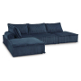 Bales - Navy - 4-Piece Modular Seating, 117"