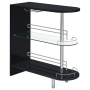 Adolfo - Rectangular 2-Tier Home Bar Table - Black High Gloss