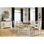 Realyn - White - 9 Pc. - Extension Table, 8 Ladderback Side Chairs