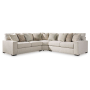Ballyton - Sand - 3-Piece Sectional, 127.5"