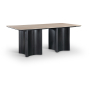 Corvina - Wood Oak Veneer Dining Table, 46.5"