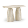Cosenza - Concrete Indoor / Outdoor Counter Height Table (3 Boxes) - Travertine - Beige, 60"