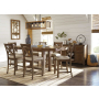 Moriville - Dark Gray - 8 Pc. - Counter Extension Table, 6 Barstools, Server