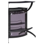 Dallas - 2-Shelf Curved Freestanding Home Bar Cabinet - Black