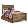 Trinell Panel Bed With 1 Storage Drawer Brown