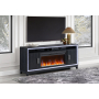 Lily - 72" Entertainment Unit With LED, Speakers, Crystal Inserts - White