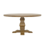 Florence - Round Wood Dining Table - Rustic Honey, 59.75"