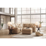 Bandon - Toffee - 3 Pc. - 2-Piece Sectional With Laf Loveseat, Ottoman