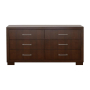 Jessica - 6-Drawer Dresser - Cappuccino, 64" Wide