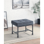 Brantley - Ottoman - Gray Velvet & Sandy Gray Finish