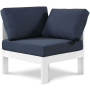 Nizuc - Outdoor Patio Corner Chair - Navy, 30"