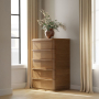 Zoey - Chest - Oak - Light Brown, 50" Tall