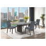 5 Piece Dining Room Set (Dining Table And 4 Dining Chairs) - Gray /