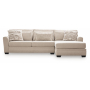 Mandi Point 2-Piece Sectional Sofa With RAF Corner Chaise Marble, 117"