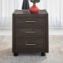 Modern Edge - Castered Filing Cabinet - Caffe - Dark Brown