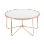 Alivia - Coffee Table - Rose Gold & Frosted Glass, 34"
