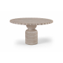 Petalia - 54'' Indoor/Outdoor Dining Table - Travertine - Beige, 54"