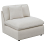 Hobson - Upholstered Armless Chair - Ivory, 38"