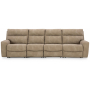 Next-Gen Durapella 4-Piece Power Reclining Sectional With 2 Power Armless Recliners Sand, 134"