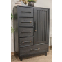 Haldenwick Door Chest Black, 79.5" Tall