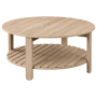 Fowler - 1-Shelf Round Engineered Wood Coffee Table - Natural, 35.5"