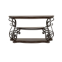 Laney - Scrollwork Entryway Sofa Console Table - Deep Merlot, 53.75"