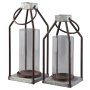 Diedrick - Gray / Black - Lantern Set (Set of 2), 5.5"
