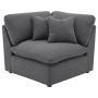 Hobson - Upholstered Corner - Charcoal, 40"