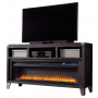Todoe 2 Pc. 65" TV Stand With Wide Fireplace Insert Gray