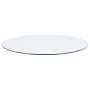 10mm Round Clear Tempered Glass Top - Clear, 54"