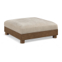 Turin - Fabric Upholstered Modular Ottoman - Taupe - Beige