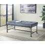 Brantley - Bench - Gray Velvet & Sandy Gray Finish