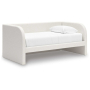 Arloster Upholstered Day Bed Tan / White