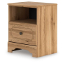 Aleaport - Warm Brown - One Drawer Night Stand