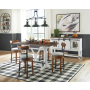 Valebeck - White - 6 Pc. - Counter Table, 4 Counter Barstools, Server