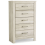 Bellaby - Whitewash - Five Drawer Chest, 54.21" Tall