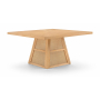 Fenwick - Cane Oak Veneer And Solid Wood Dining Table - Natural - Light Brown, 54.25"