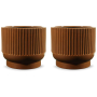 Avalyah - Burnt Umber - Vase (Set of 2) - 8", 8.88"