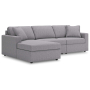 Cozymax - Granite - 3-Piece Sectional With Laf Corner Chaise, 109"
