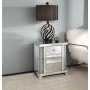 Noralie - Accent Table - Mirrored & Faux Diamonds - Glass - 26", 22"