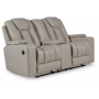 Elevate Edges Glide Reclining Loveseat With Console Coin