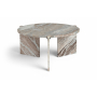 Vernazza - Genuine Marble Coffee Table - Brown / - Light Brown, 32"